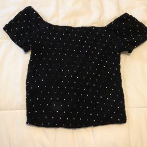 japna black off the shoulder top